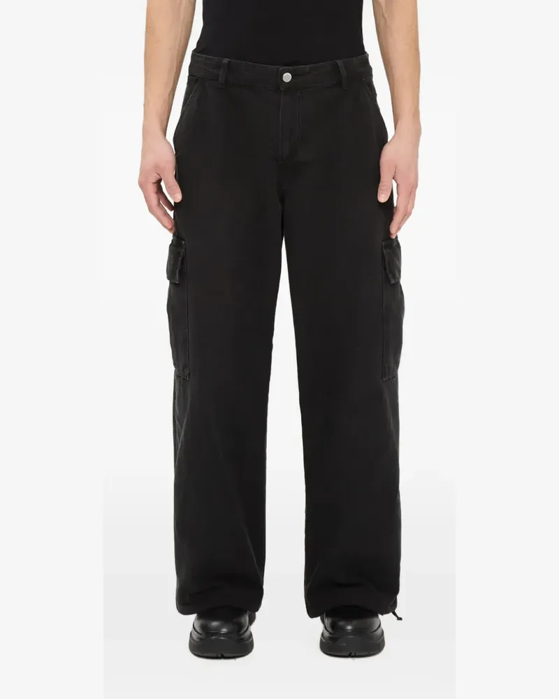 44 LABEL GROUP canvas cargo trousers - Schwarz Schwarz