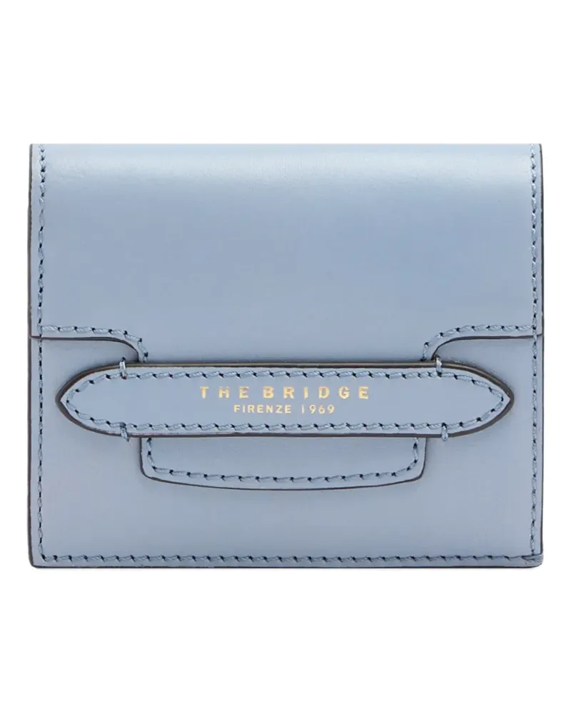 The Bridge logo-print leather wallet - Blau Blau