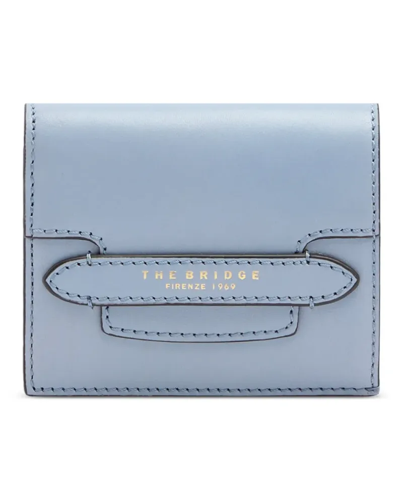 The Bridge logo-print leather wallet - Blau Blau