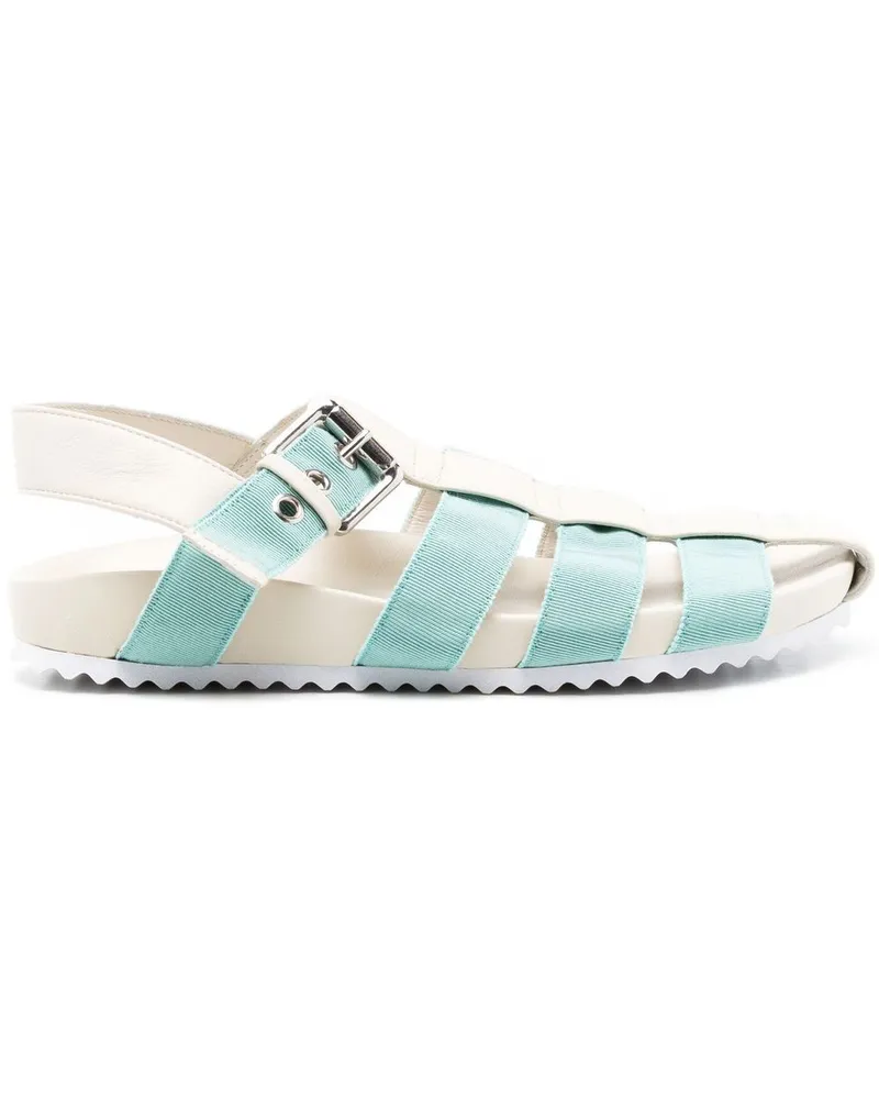 Sarah Chofakian Pantoletten mit Schnallen - Blau Blau