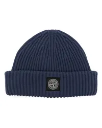 Stone Island Beanie mit Kompass-Patch Blau