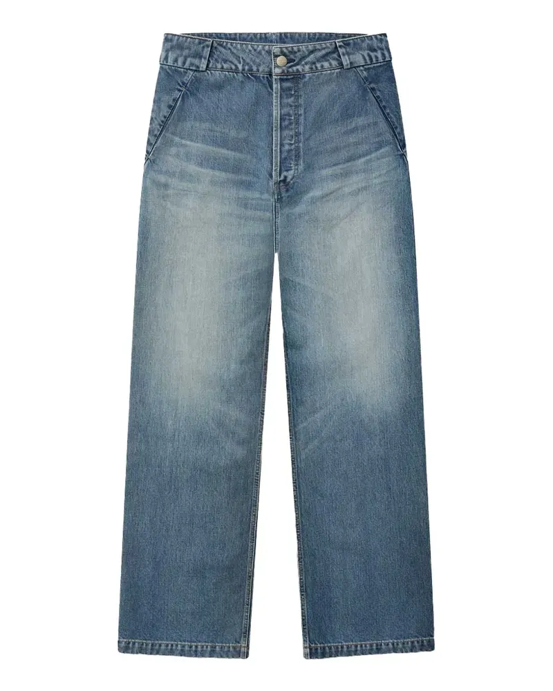 Fear of God washed-effect whiskered jeans - Blau Blau