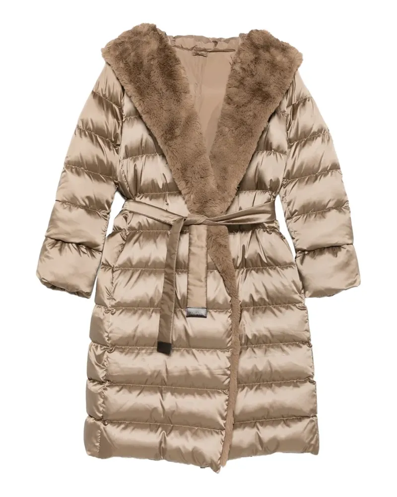 Max Mara Gesteppter Kapuzenmantel - Nude Nude