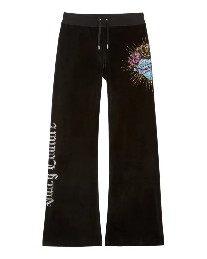 Juicy Couture Sacred Heart Jogginghose mit Diamanten - Schwarz Schwarz