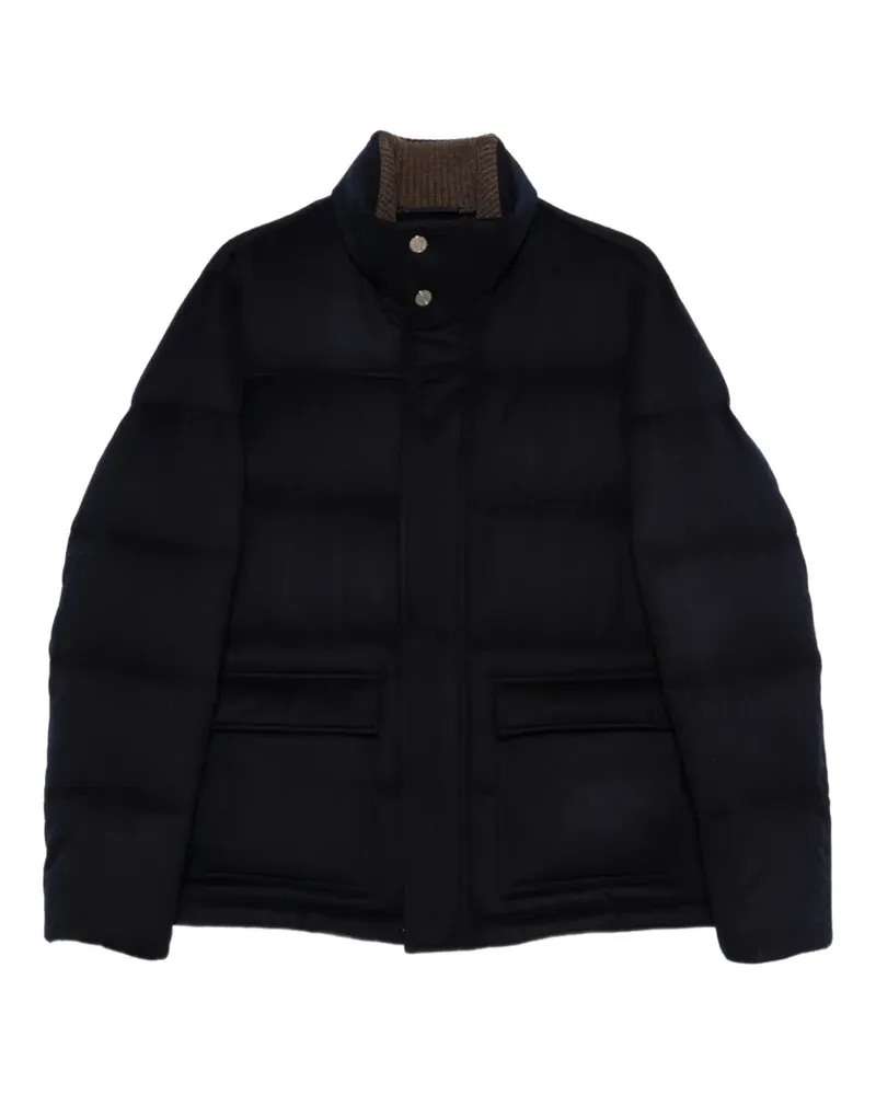 Jacob Cohën padded cashmere coat - Blau Blau