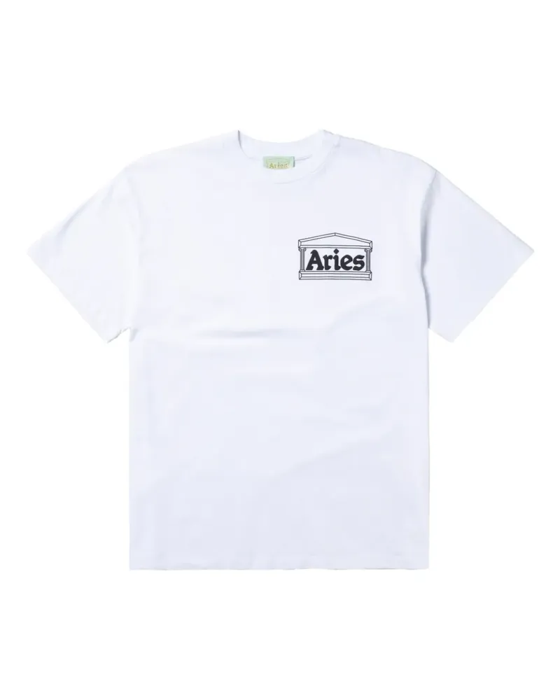 Aries T-Shirt mit Logo-Print - Weiß Weiß