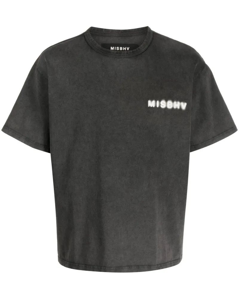 MISBHV T-Shirt mit Logo-Print - Grau Grau