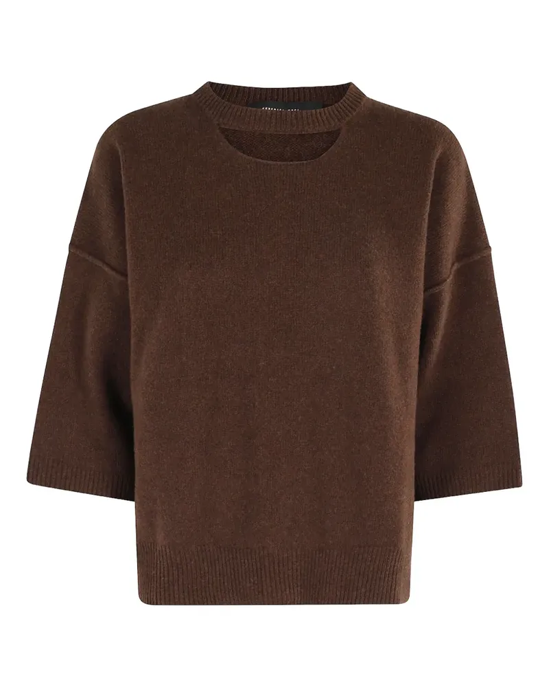 Federica Tosi Kurzärmeliger Pullover - Braun Braun