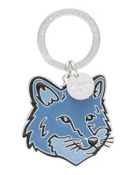 Kitsuné Schlüsselanhänger mit Fox Head-Anhänger Blau