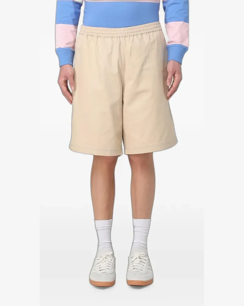 BONSAI elasticated-waist cotton shorts - Nude Nude