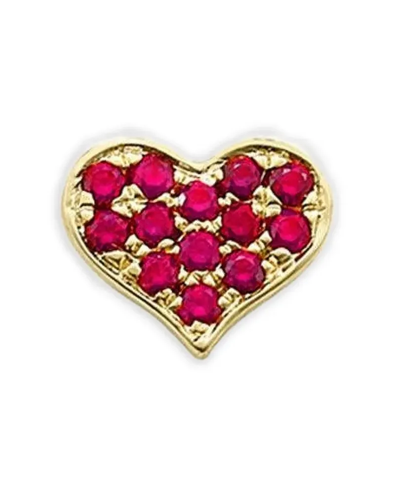 Robinson Pelham 14kt Ruby Heart Gelbgoldohrring Gelb