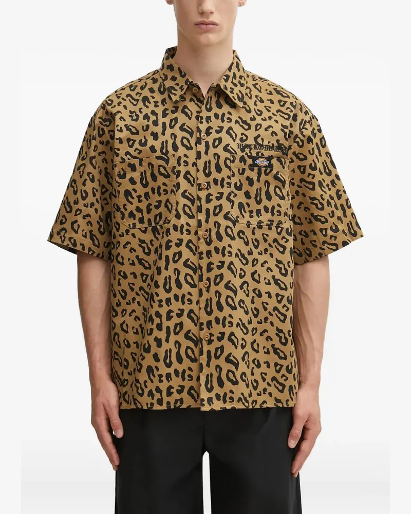 Wacko Maria Hemd mit Leoparden-Print - Braun Braun