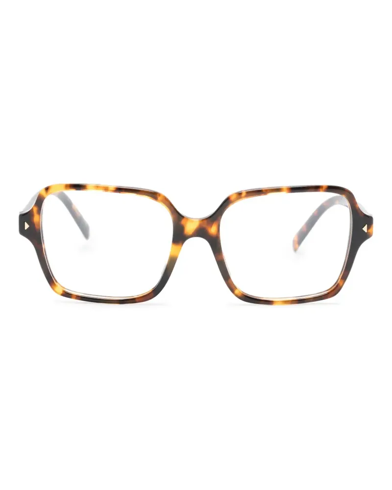 Prada Eckige Brille in Schildpattoptik - Braun Braun