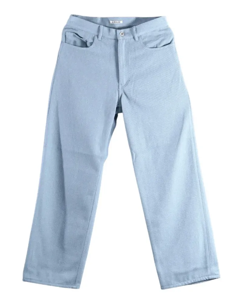 AURALEE Seidenhose mit lockerem Schnitt - Blau Blau