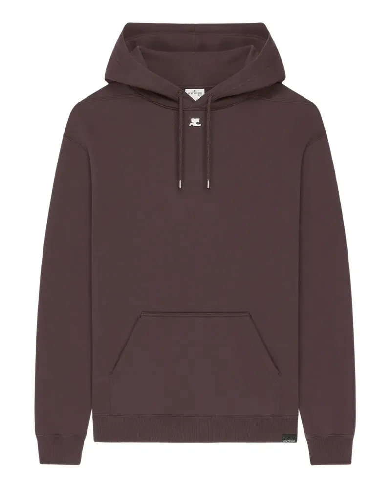 Courrèges Hoodie mit Logo-Patch - Rot Rot