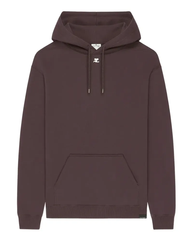 Courrèges Hoodie mit Logo-Patch - Rot Rot