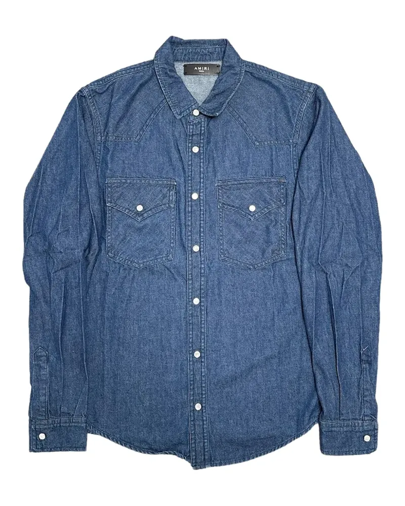 Amiri Hemd im Western-Look - Blau Blau