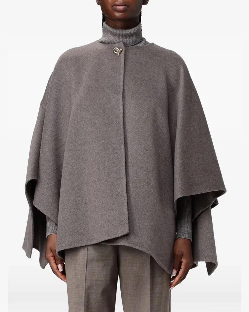Fabiana Filippi monili-embellished cape coat - Braun Braun