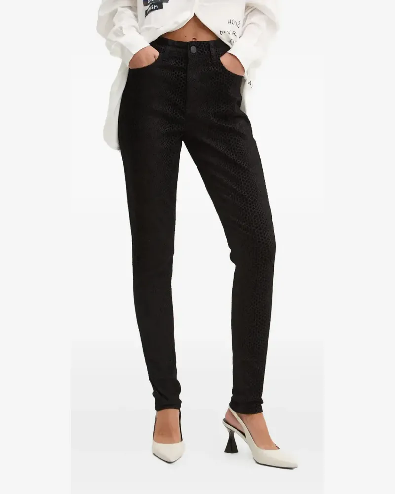 Desigual snakeskin-print jeans - Schwarz Schwarz