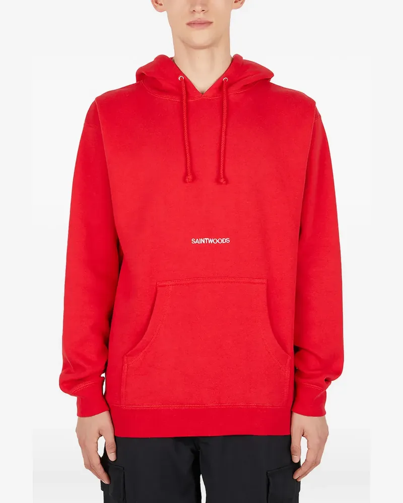 Saintwoods Hoodie mit Kängurutasche - Rot Rot