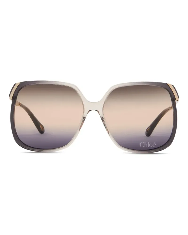 Chloé Sonnenbrille mit geometrischem Gestell - Grau Grau