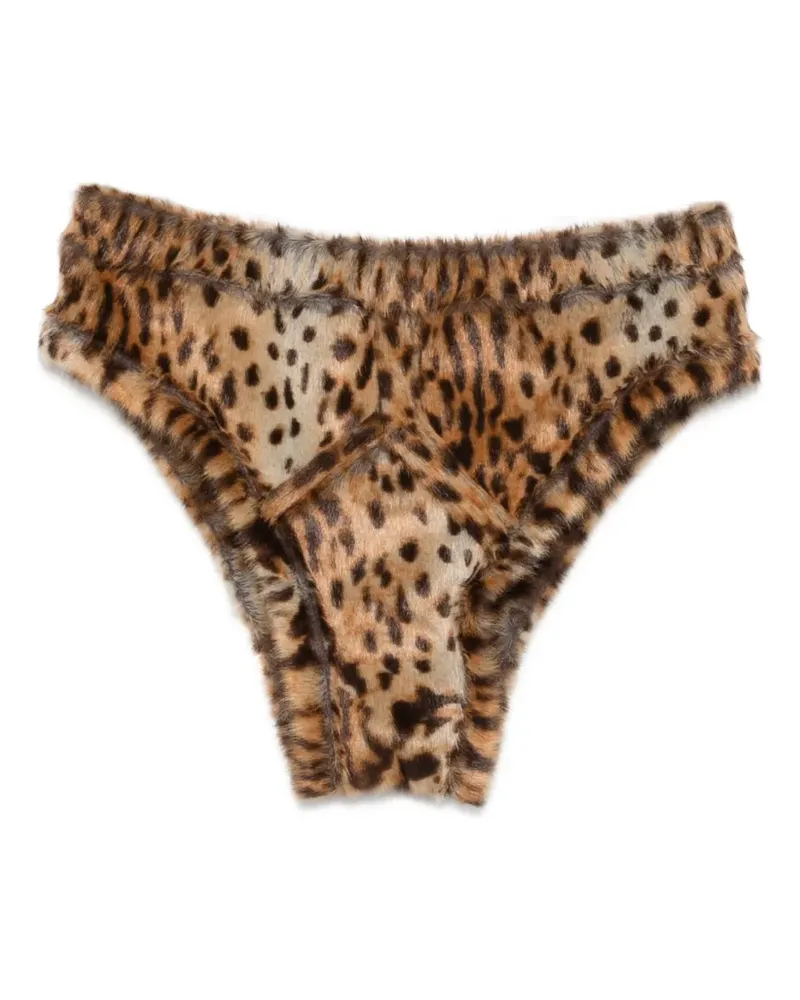 Martine Rose Shorts mit Animal-Print - Braun Braun