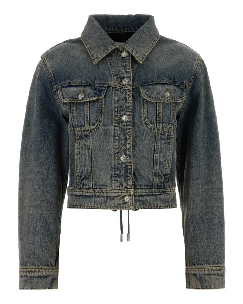 Alexander McQueen Jeansjacke mit Schnürung - Blau Blau