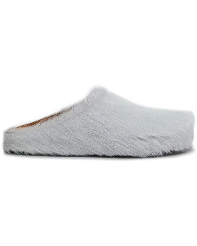 Marni Fußbett Sabot Slipper mit runder Kappe - Grau Grau