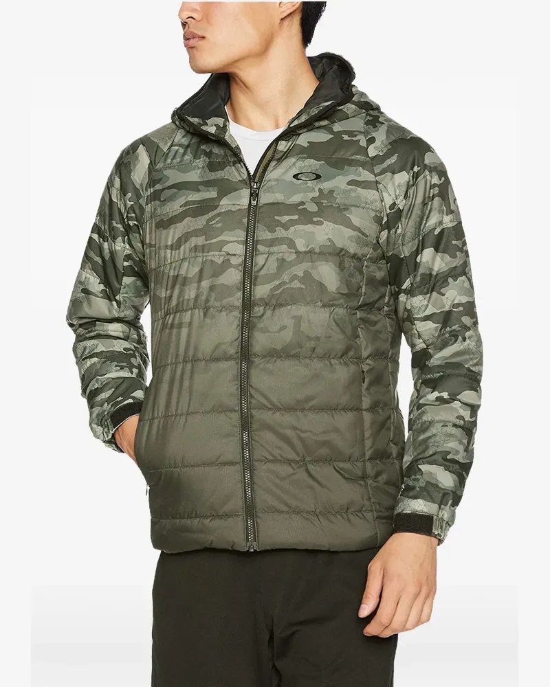 Oakley camouflage-print quilted jacket - Grün Grün