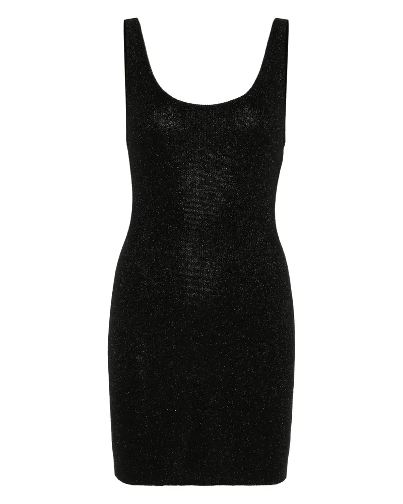 MC2 Saint Barth Minikleid aus Lurex-Strick - Schwarz Schwarz