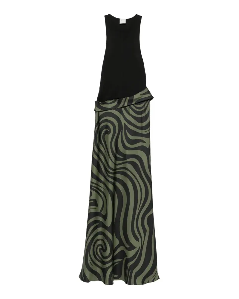 Nanushka Jordyn swirl-print sleeveless maxi dress - Grün Grün