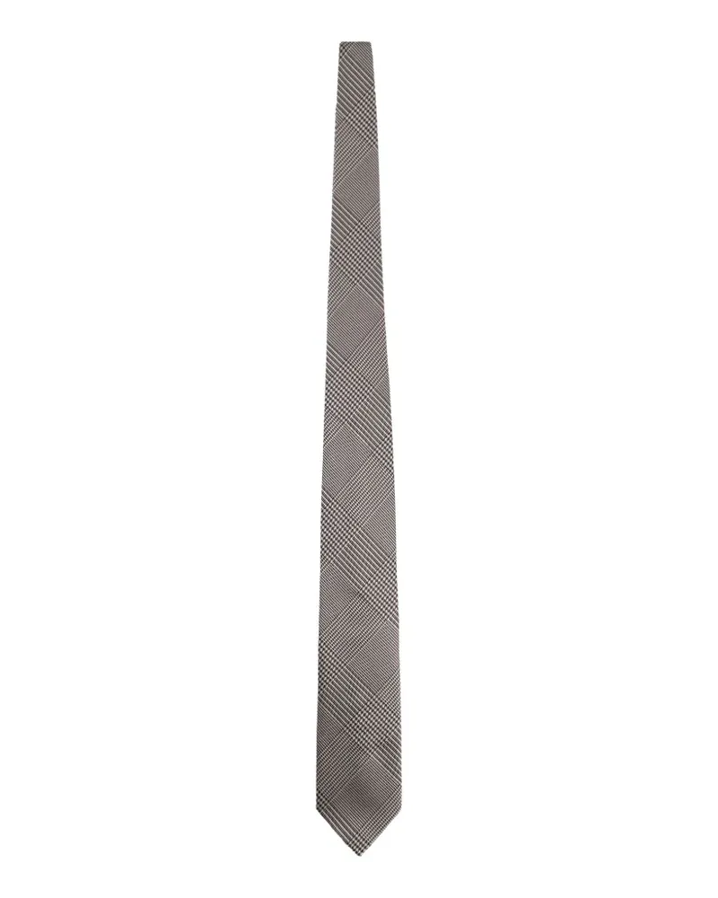 Tom Ford check-pattern tie - Grau Grau