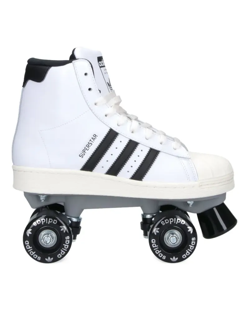 adidas Superstar Rollschuhe mit Streifen - Weiß Weiß