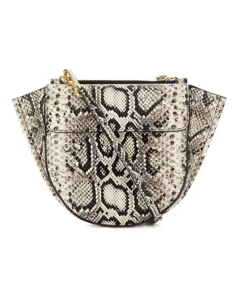 WANDLER Handtasche mit Pythonleder-Print - Schwarz Schwarz