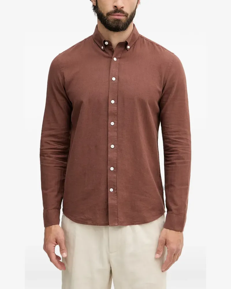 Lindbergh button-down long-sleeve shirt - Braun Braun