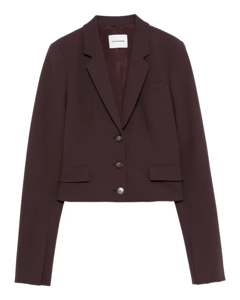 ANDAMANE Einreihiger Zefira Cropped-Blazer - Rot Rot