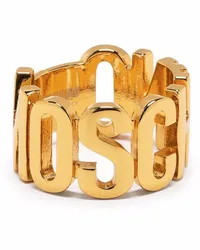 Moschino Ring mit Logo Gold