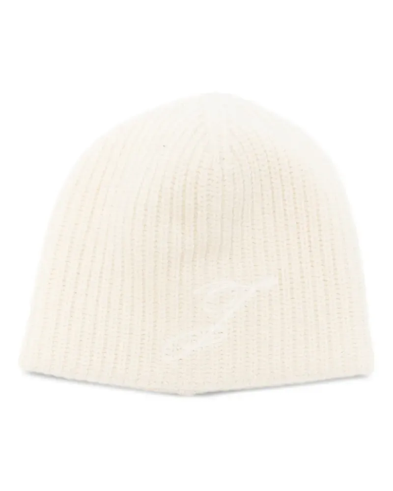 Jacquemus Gerippte Beanie - Weiß Weiß