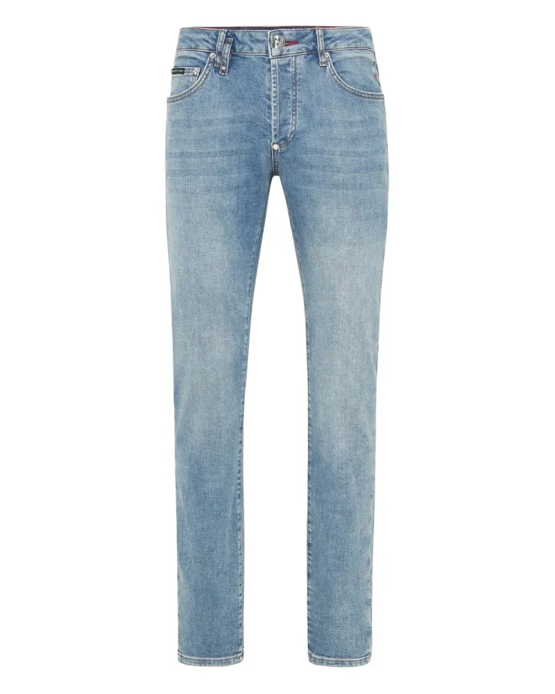 Philipp Plein Jeans mit Logo-Patch - Blau Blau