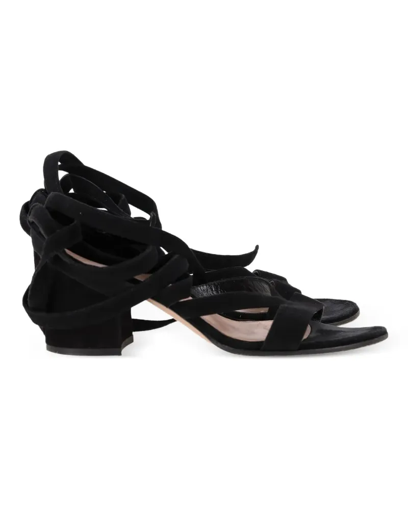 Gianvito Rossi Sandalen mit Knöchelband - Schwarz Schwarz