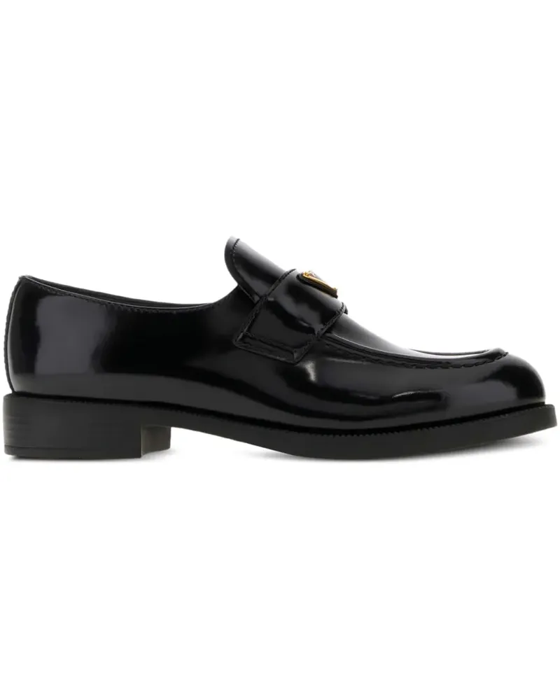 Prada Loafer mit Triangel-Logo - Schwarz Schwarz