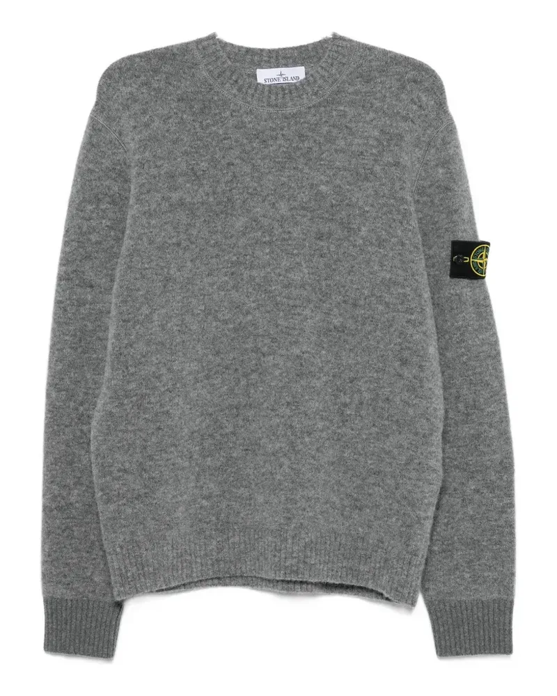 Stone Island Strickpullover mit Logo-Patch - Grau Grau