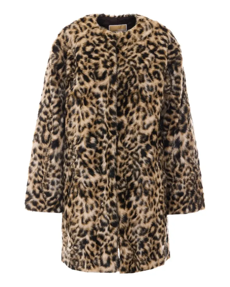 Michael Kors Faux-Fur-Mantel mit Leopardenmuster - Braun Braun