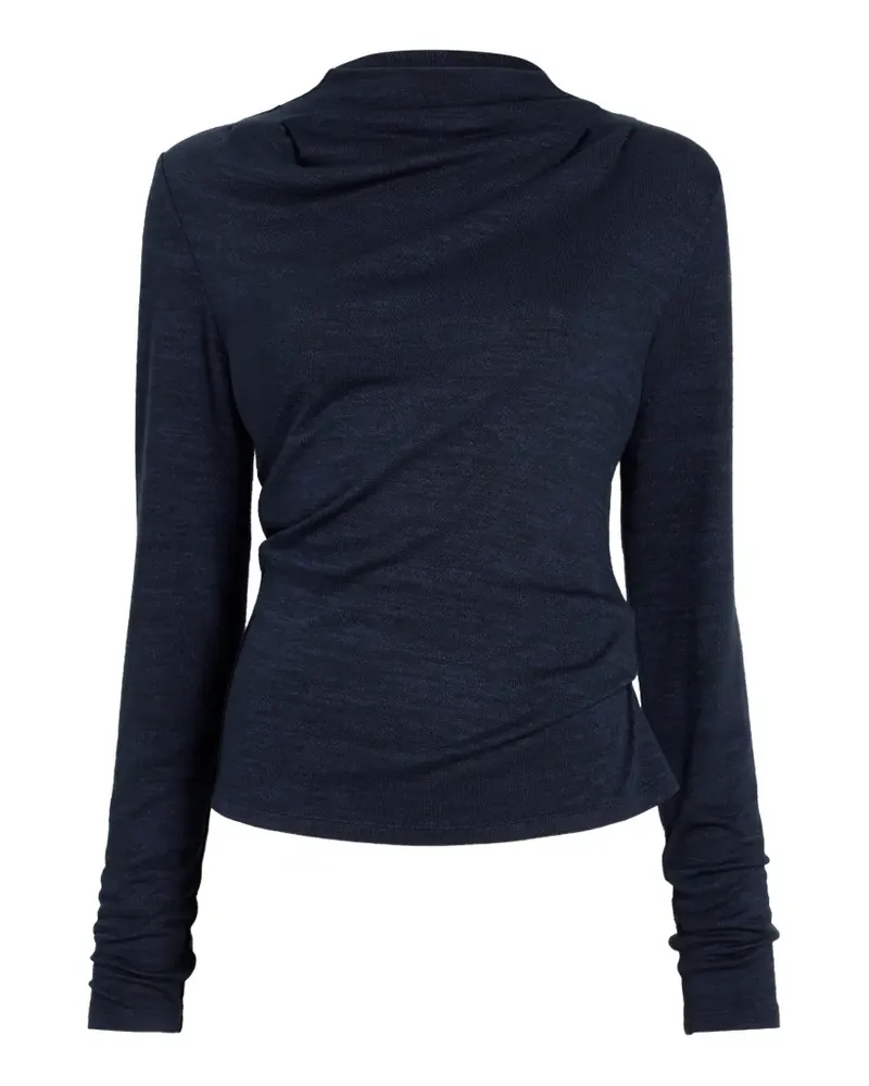 Proenza Schouler Mimi Oberteil aus meliertem Jersey - Blau Blau