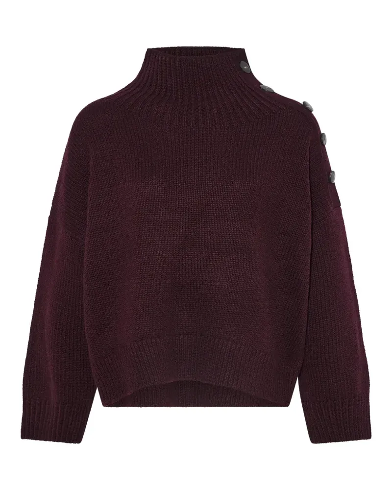 Yves Salomon V-Ausschnitt-Pullover mit Knopfdetail - Rot Rot