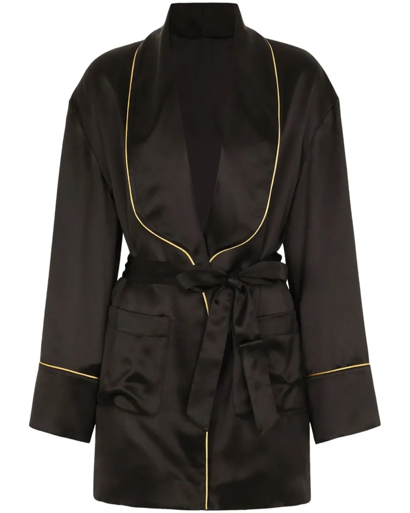 Dolce & Gabbana Blazer mit Gürtel - Schwarz Schwarz