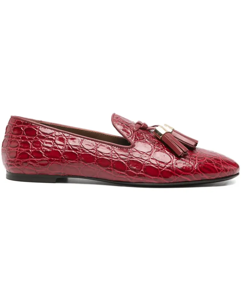 Giuseppe Zanotti Loafer mit Kroko-Prägung - Rot Rot