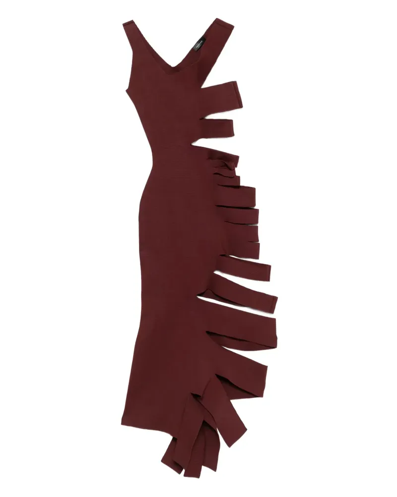 Thierry Mugler Kleid mit Cut-Outs - Rot Rot