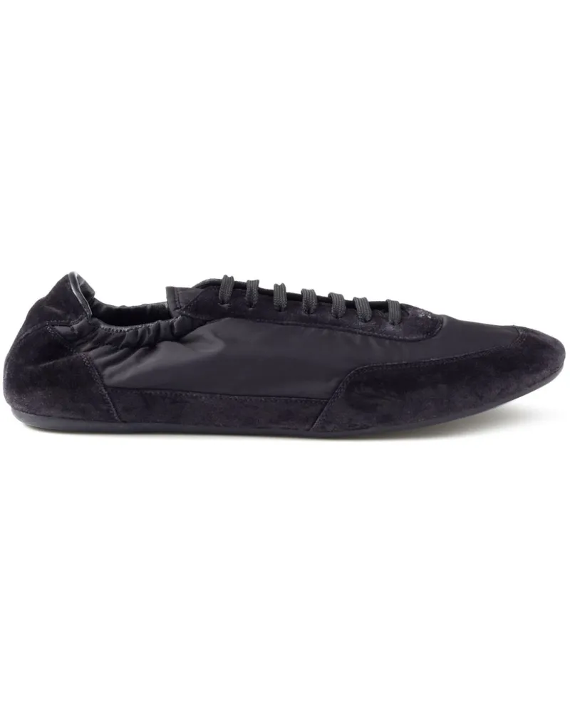 Prada Collapse Re-Nylon Sneakers aus Wildleder - Schwarz Schwarz