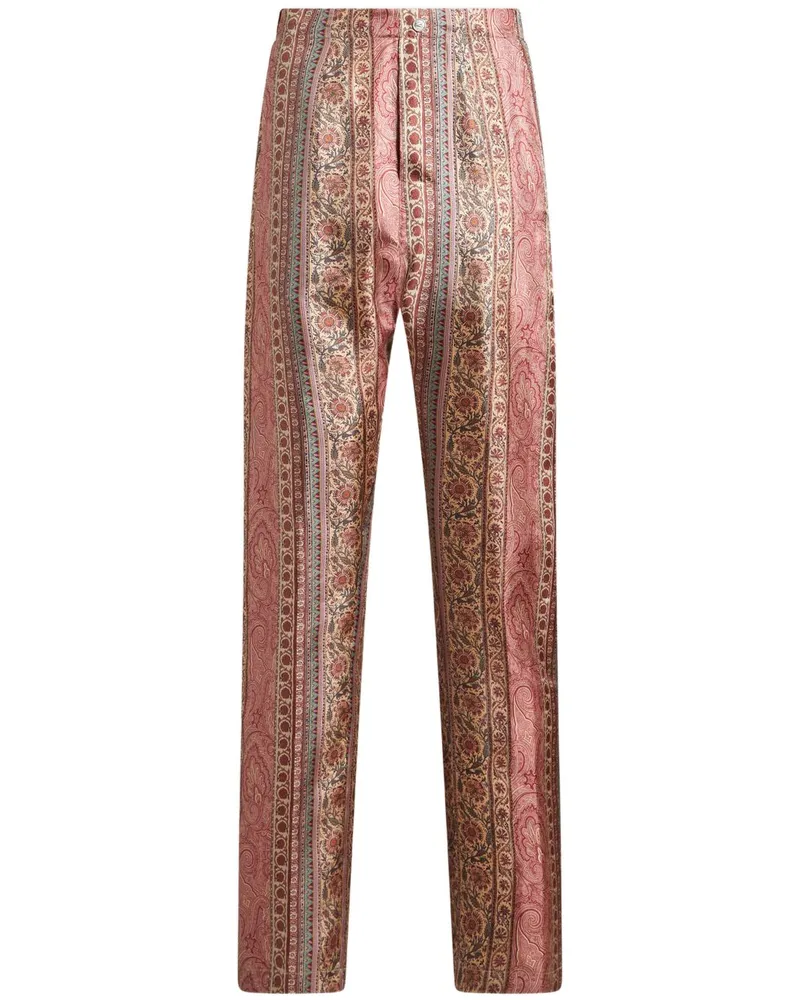 Etro Hose mit Paisley-Print - Rosa Rosa